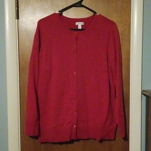 Croft & Barrow red 1x long sleeve cardigan